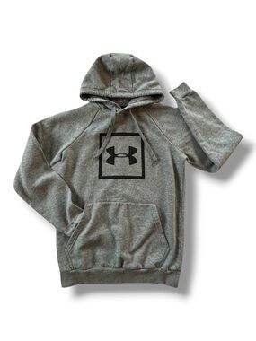 UNDER ARMOUR Heather Gray Big Logo Hoodie